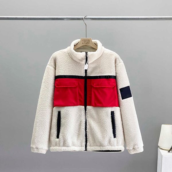 

mens fashion plush coat women tech fleece jackets men winter rainbow pattern swaetshirt youth hight quality fur sport, Black;brown