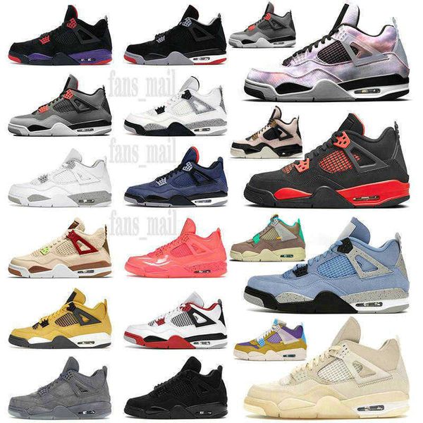 

2022 jumpman 4 4s basketball shoes zen master cool grey union bred wild things black cat red thunder university blue sail white oreo men wom