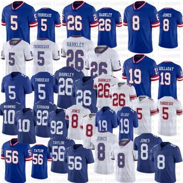 

men women youth 5 kayvon thibodeaux football jersey saquon barkley eli manning daniel jones kenny golladay strahan jerseys stitched, Black