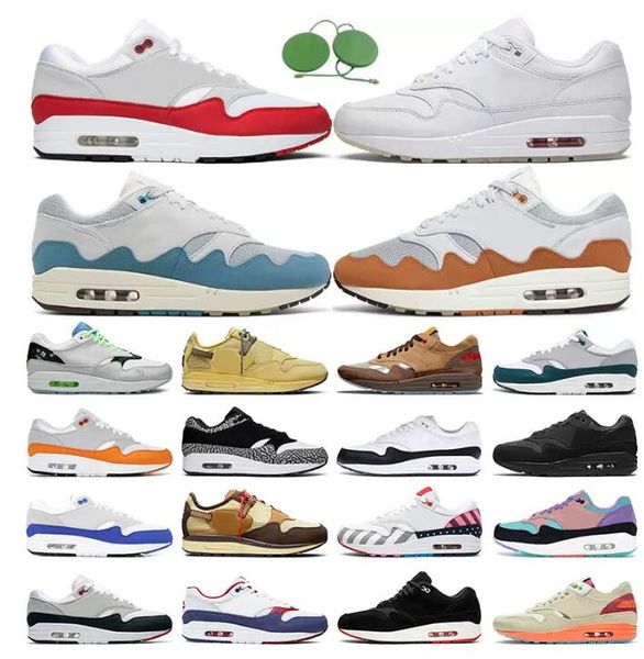 

men women 1 sneakers 87 running shoes mens sneaker one anniversary royal university blue patch parra elephant atomic teal outdoor sports tra, Black