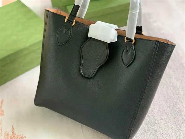 

designer women shopping totes pure color double metallic letter hanrdware buckle handbags genuine calf leather composite bags