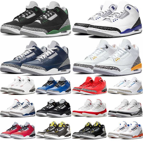 

jumpman 3 3s shoes pine green true blue rust pink white cement unc tinker fire red pit crew midnight navy michigan laser orange trainers