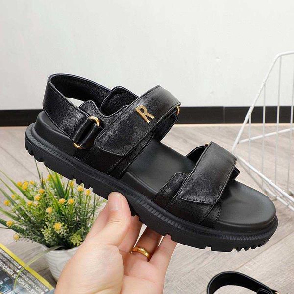 

woman slippers black fashion sandals beach thick bottom classic pattern slipper platform alphabet lady leather silver slides luxury