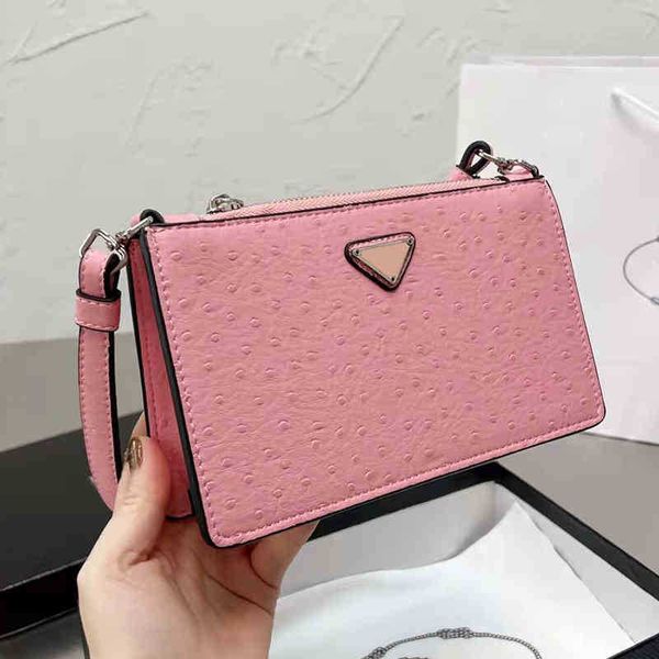 

designer women ostrich leather shoulder bag italy milano brand vintage triangular underarm handbags lady fashion mini pouch handbag lux
