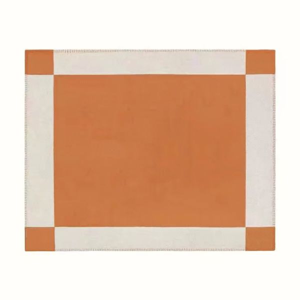 

classic luxury designer color block h blanket versatile and warm