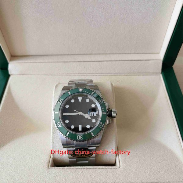 

clean factory mens watch super quality 41mm 126610 126610lv green ceramic bezel watches 904l steel cal.3235 mechanical movement automatic me, Slivery;brown