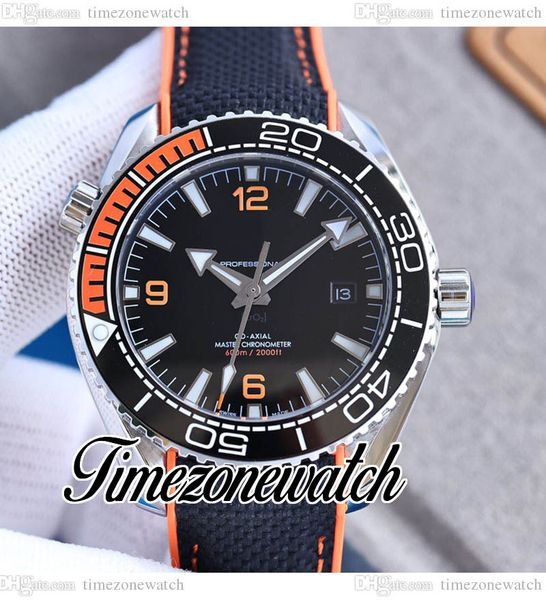 

43mm dive 600m miyota 8215 automatic mens watch black orange ceramics bezel stick markers nylon rubber strap 215.32.44.21.01.001 new watches, Slivery;brown