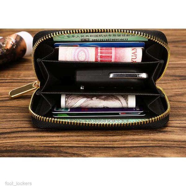 

womens brown mono 4 colors card holder zippy coin fashion casual short leather zipper purse 60067 short wallet box dust bag card frame, Red;black