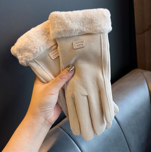 

women winter gloves warm touch screen black full finger mittens driving windproof gloves gants femmale 4 colors, Blue;gray