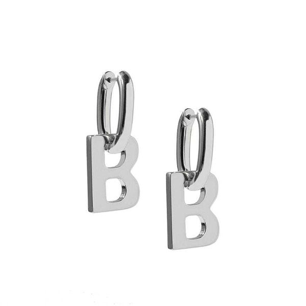 

stud fashion women stainless jewelry return to heart stud earring silver gold two b charms earrings272t, Golden;silver