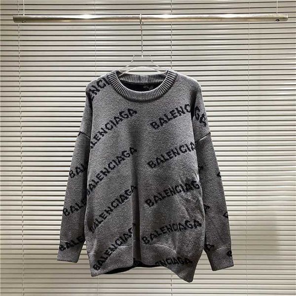 

sweater autumn ladies high fashion cardigan version new balemcigas women brand paris jacquard letter round neck pullover men's y2yg, White;black