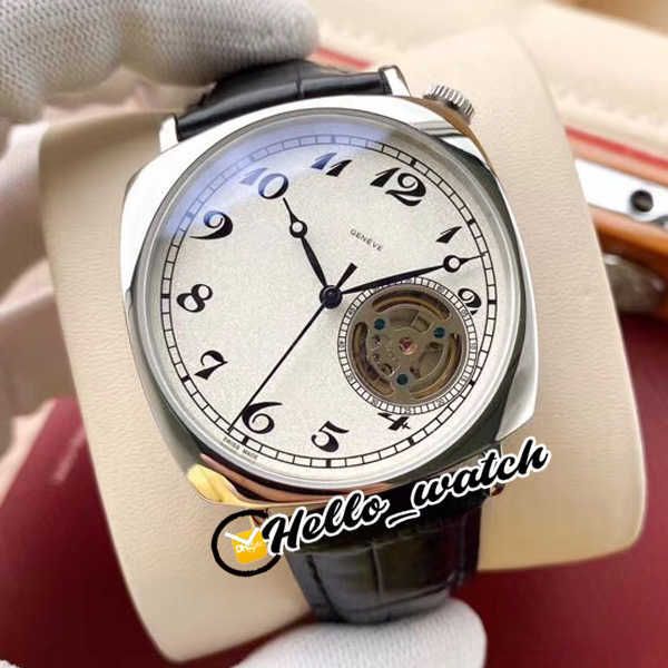 

new historiques american 1921 82035/000j-9964 white dial automatic tourbillon mens watch steel case leather strap watches 8color