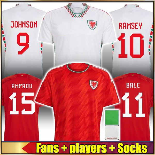 

fans player 2022 wales soccer jerseys bale wilson allen ramsey mens 22 23 camiseta futbol rodon vokes home football shirt kids kit uniforms, Black;yellow