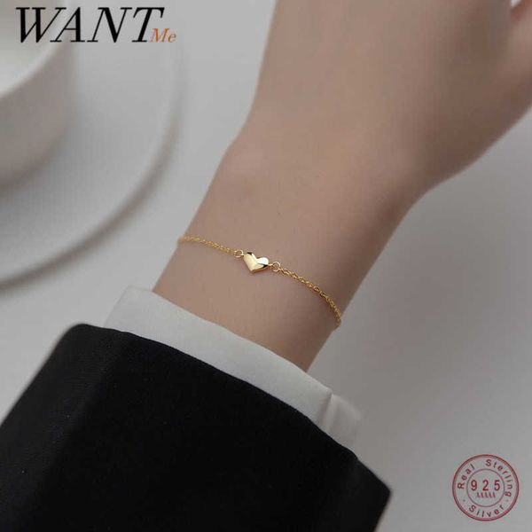 

beaded strands wantme 925 sterling silver fashion romantic love heart chain charm bracelet for women exquisite korean chic party jewelry gif, Black