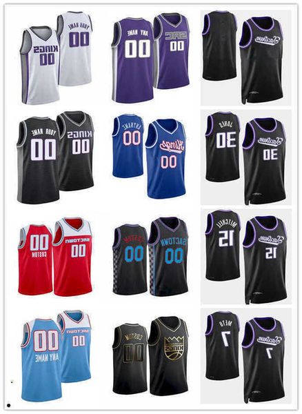 

75th custom jersey sacramento''kings''men women youth chimezie 7 metu jason 55 williams chris 4 webber mitch 2 richmond, Black;red