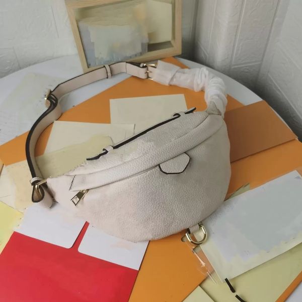 

empreinte leather waist bag black white super quality flower imprinted soft leathet classic fashion women street style cool bumbag 436p44