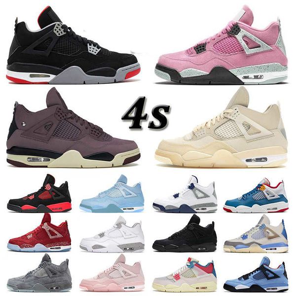 

jumpman 4 4s air basketball shoes university blue white black cat noir bred pure metallic purple sneakers women men trainers