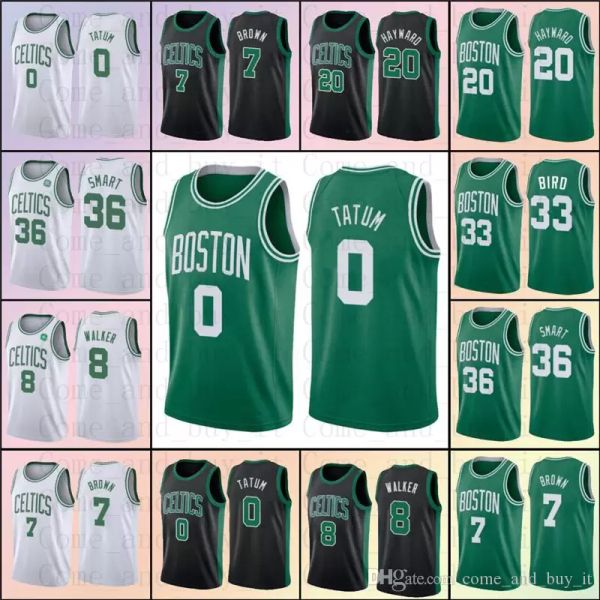 

college wearscollege wearsbostoncelticsjayson 0 tatum kemba 8 walker larry 33 bird jaylen 7 brown jerseys marcus gordon smart hayward basket, Black