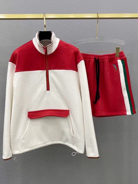 

women's two piece pants 2022 autumn and winter fashiongirls new birthday queens lapel contrast color loose polar fleece men and women s, White