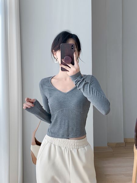 

women t-shirts lady tee with long sleeve autumn & spring wear for lady eco freindly fabric zmtgl038, White