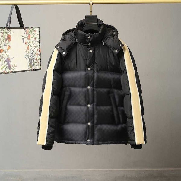 

men's classic down jacket winter overcoat r parker ladies letter flower jackets luxury streetwear men customized, Black;brown