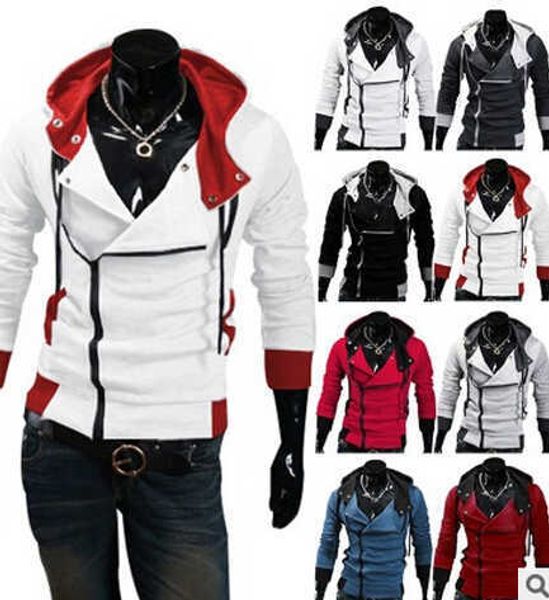 

wholesale-2016 stylish mens assassins creed 3 desmond miles costume hoodie cosplay coat jacket, Black;brown