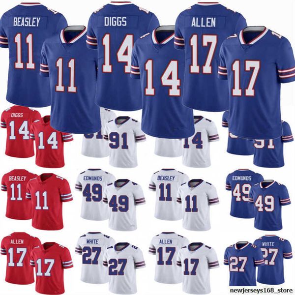 

jersey 17 josh allen women youth 11 cole beasley 14 stefon diggs 27 tre'davious white 26 devin singletary 49 tremaine edmunds football, Black