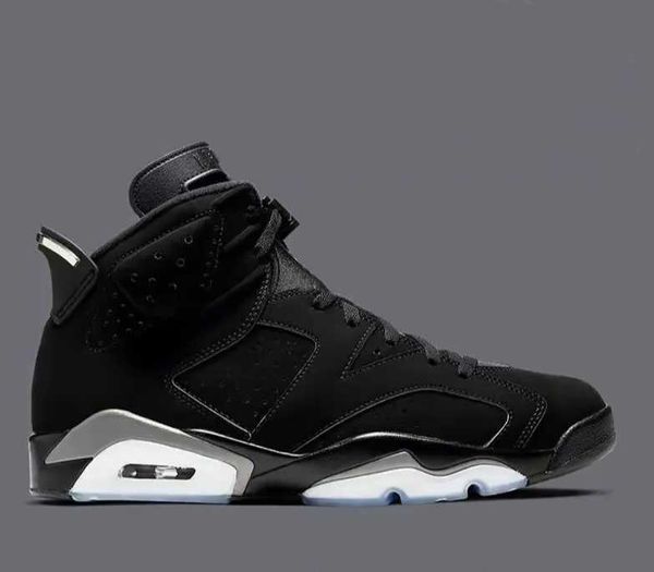 

shoes brand 6 chrome mens basketball 6s black metallic silver-black sports sneakers trainers dx2836-001 withbox