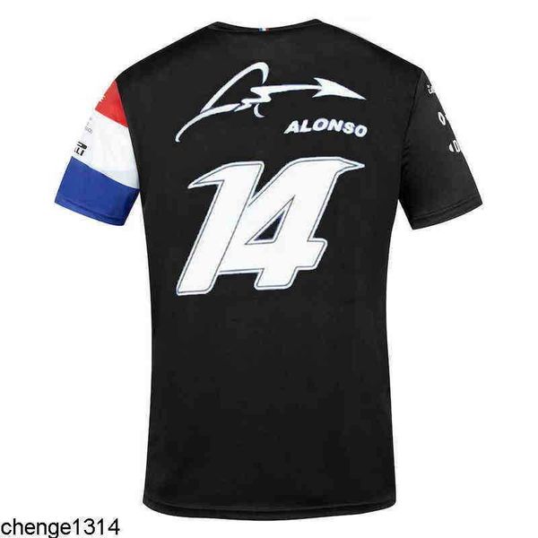 

men's casual shirts t-shirt alpine alonso team motorsport blue black merchandise racing jersey teamline short sleeve shirt clothing 8ao, White;black