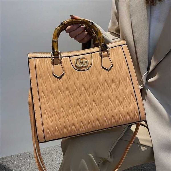 

60% off 2023 designer bag hand bamboo single diagonal trend personalized women's