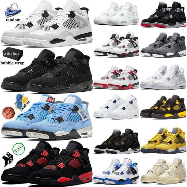 

jumpman 4s basketball shoes men red thunder air jordens 4 sail black cat white oreo pure money infrared military metallic purple 4s cool gre