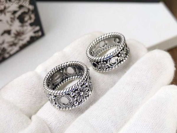 

popular fashion flower rings bague anillos for mens and women engagement wedding anniversary couples jewelry lover gift, Silver