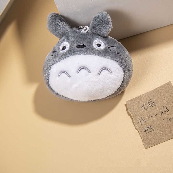 

key rings 10cm mini my neighbor totoro plush toy ffed plush totoro doll toy for children gift new anime totoro keychain toy l221010, Slivery;golden