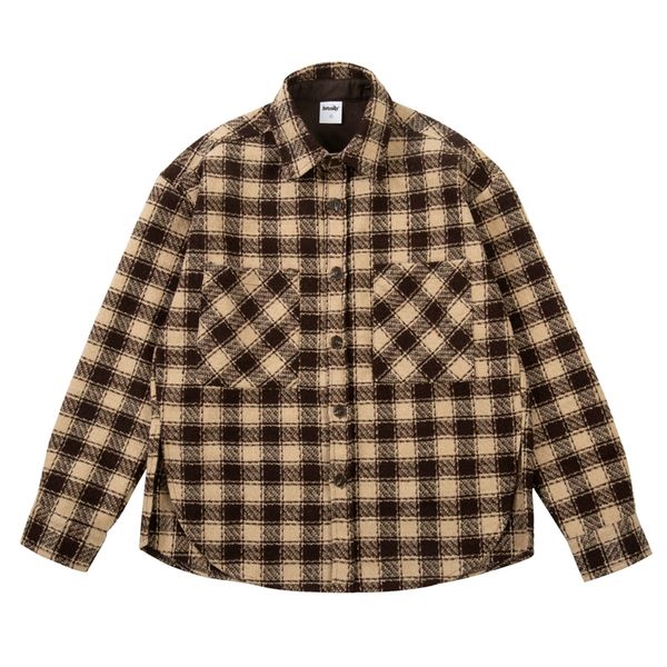 

plaid long sleeve shirts men's autumn pockets casual checkered tees, White;black