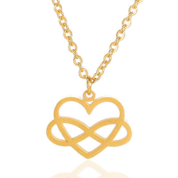 

pendant necklaces bohemian infinity heart statement necklaces pendants women jewelry stainless steel chain love choker necklace bff gifts l2, Silver
