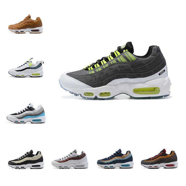 

95s mens running shoes 95 triple black white neon khaki total orange light p blue iron smoke grey brown air hombre chaussure