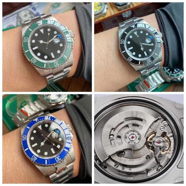 

3 colors men size watch original box ewf factory 904l steel 41mm blue black green cal.3235 automatic movement ceramic bezel dive waterproof