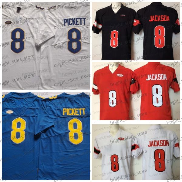 

ncaa football jersey 8 lamar jackson red college pittsburgh 8 kenny pickett mens football jerseys outdoors, Black