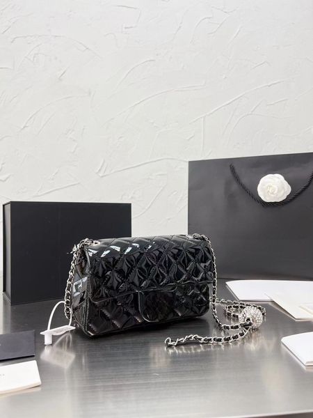 

cc bag luxury designer bags fashionbags womens handbags black handbag cross body classic patent leather drill quilted mini utility fang fatt
