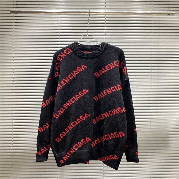 

fashion sweater winter balemcigas 2022 autumn women new cardigan ladies brand paris home letter jacquard men's women's loose round, White;black