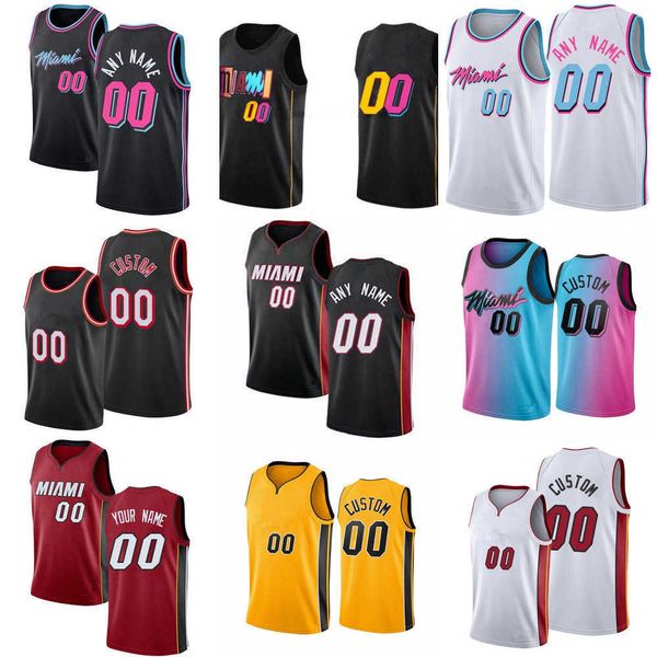 

75th custom men jersey womn youth kyle 7 lowry jimmy 22 butler 4 victor oladipo 13 bam ado miami''heat''basketball jerse, Black;red