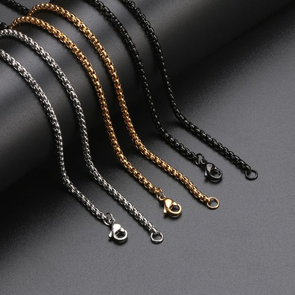 

stainless steel pearl shape gold plated chains necklace jewelry accessories wholesale, Silver