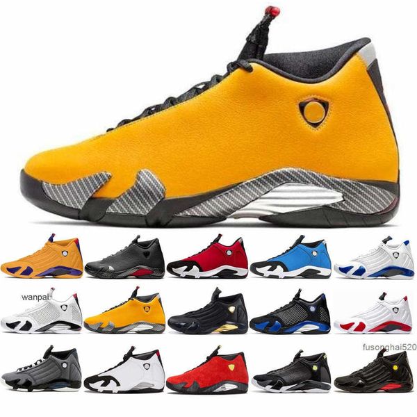 

jumpman 14 14s men basketball shoes gym blue red candy cane hyper royal university gold mens trainers sport sneakers jordon jordens, Black