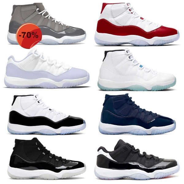 

basketball shoes mens trainers sport sneakers cherry 72-10 low cool grey pure violet gamma blue concord jumpman 11 11s men women 25th