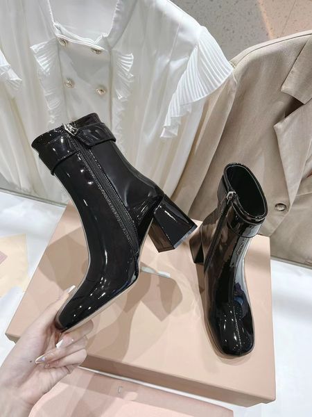 

sweet &saucy womens boots fabric is imported cowhide leather goat leather liningshoes series square toes size 34-41, Black