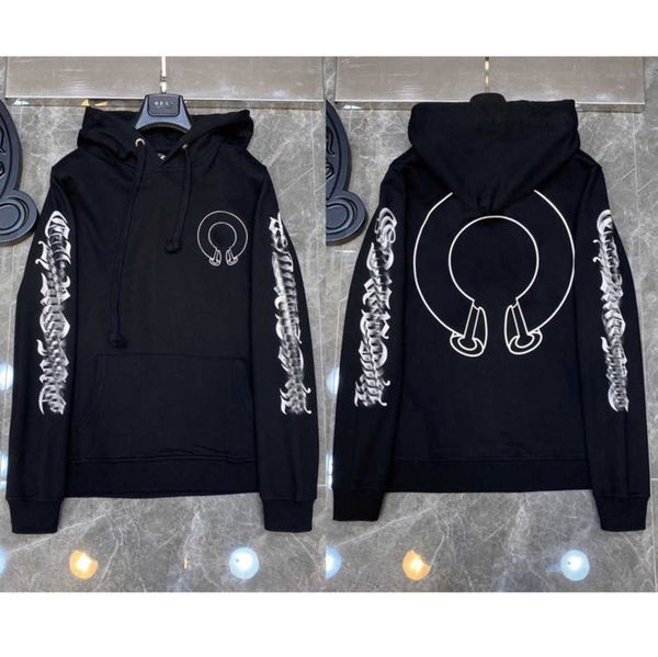 

2022ss new men's hoodies sweatshirts loose brand mens designer hoodie sanskrit print zipper jacket pullover hooded coat, Black