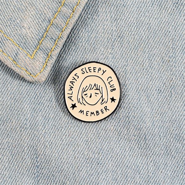 

european and american fashion creativity pins brooches cartoon letter round alloy grandma design badge ac317, Gray
