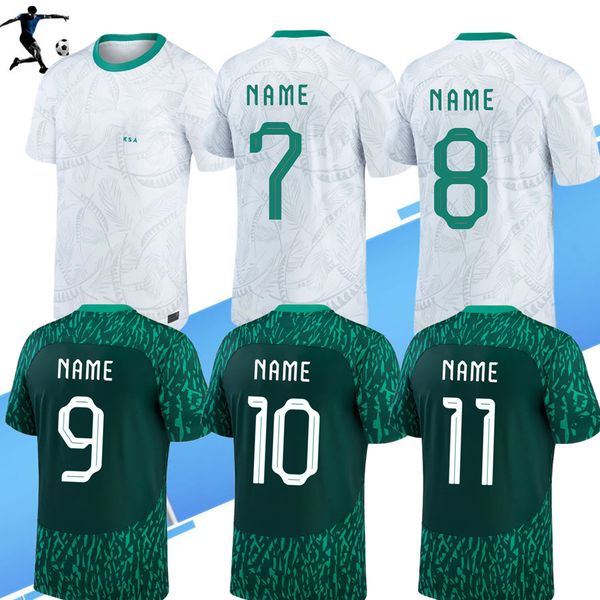 

2022 saudi soccer jerseys national team najei salem al dawsari abudullah alhamddan firas albirakan arabia muwallad buraikan faraj shahrani f, Black;yellow
