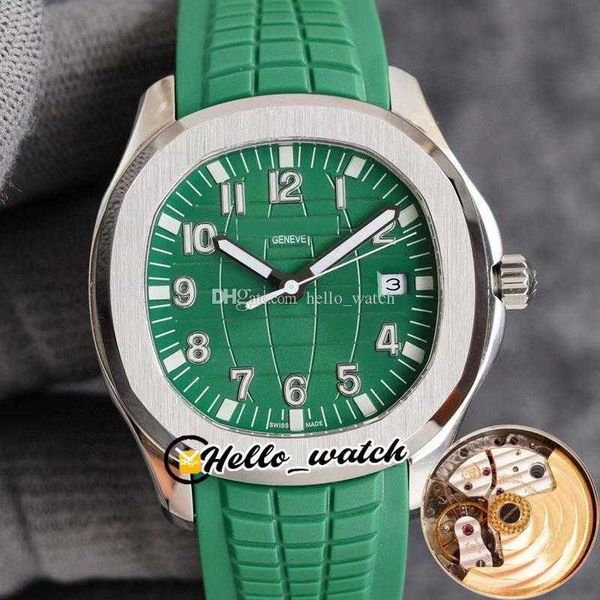 

v7 40mm sport 5167a-001 5167 5168 324 s c automatic mens watch 5168g-010 steel case green texture dial rubber strap watches hwpp