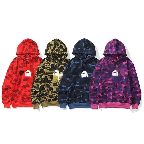 

22ss hoodies for men and women apeman designer hoodie classic animal head print loose neck sweatshirt sweater lovers, Black